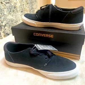 NIB men size 11 Black Converse CONS Deck Star suede skateboarding shoe